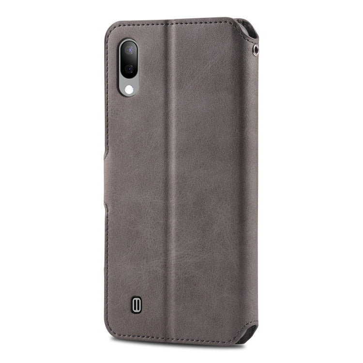 For Galaxy A10 / M10 AZNS Calf Texture Magnetic Horizontal Flip PU Leather Case with Holder & Card Slots & Photo Frame