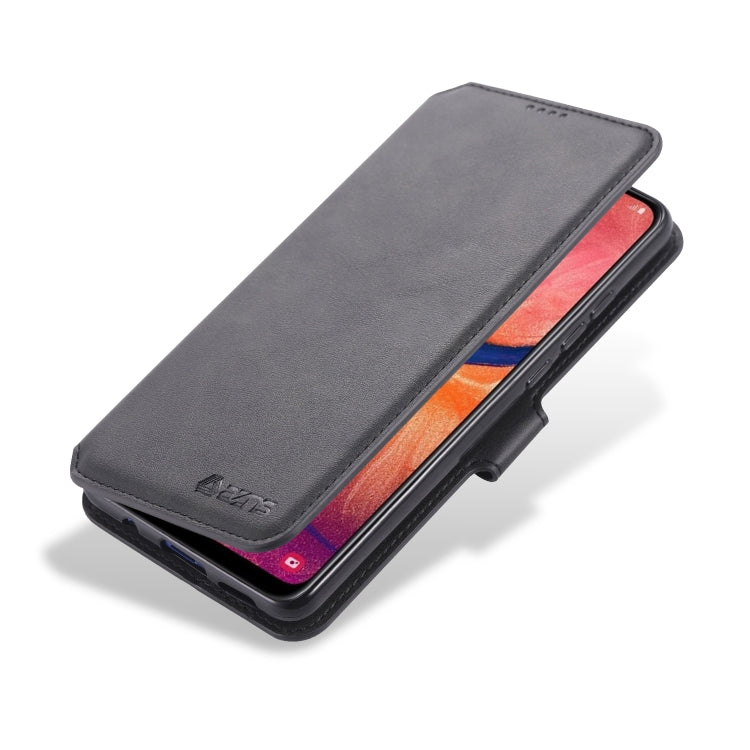 For  Galaxy A20e  AZNS Calf Texture Magnetic Horizontal Flip PU Leather Case with Holder & Card Slots & Photo Frame