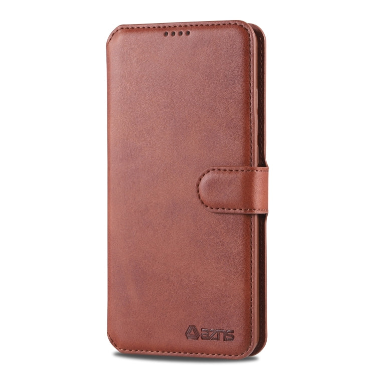 For  Galaxy A20e  AZNS Calf Texture Magnetic Horizontal Flip PU Leather Case with Holder & Card Slots & Photo Frame