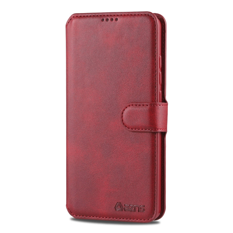 For Galaxy A40 AZNS Calf Texture Magnetic Horizontal Flip PU Leather Case with Holder & Card Slots & Photo Frame