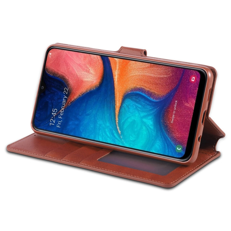 For Galaxy A40 AZNS Calf Texture Magnetic Horizontal Flip PU Leather Case with Holder & Card Slots & Photo Frame