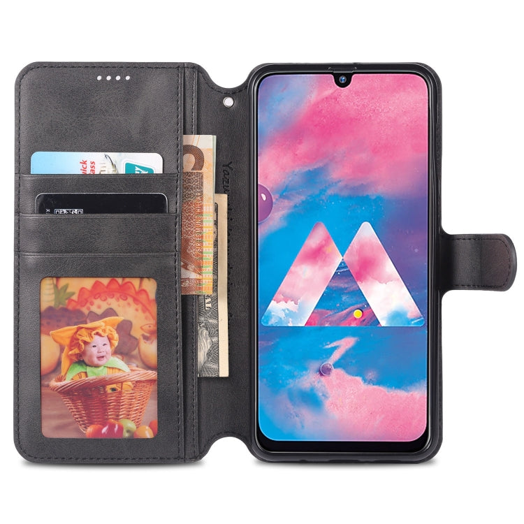 For Galaxy A40s / M30 AZNS Calf Texture Magnetic Horizontal Flip PU Leather Case with Holder & Card Slots & Photo Frame