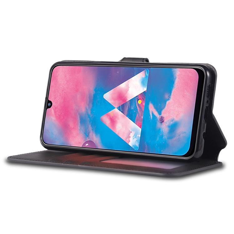 For Galaxy A40s / M30 AZNS Calf Texture Magnetic Horizontal Flip PU Leather Case with Holder & Card Slots & Photo Frame