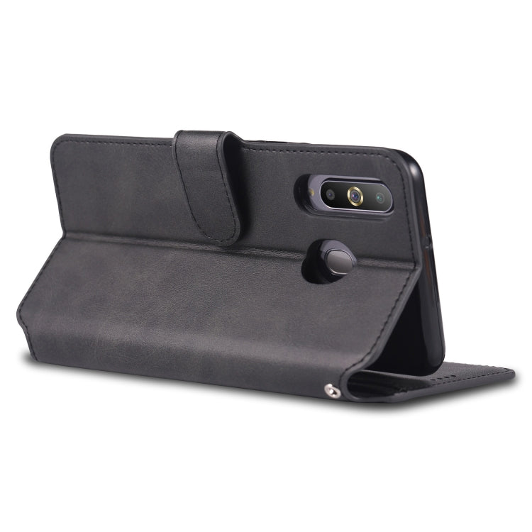 For Galaxy A40s / M30 AZNS Calf Texture Magnetic Horizontal Flip PU Leather Case with Holder & Card Slots & Photo Frame