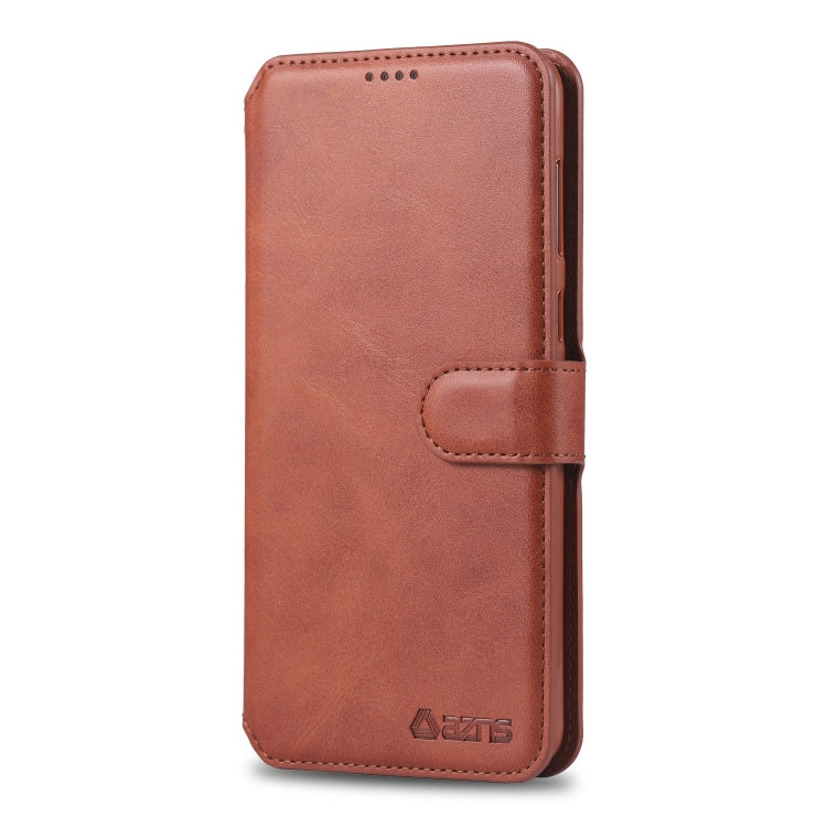 For Galaxy A40s / M30 AZNS Calf Texture Magnetic Horizontal Flip PU Leather Case with Holder & Card Slots & Photo Frame