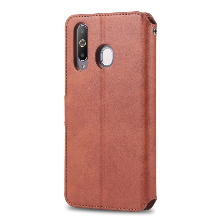 For Galaxy A40s / M30 AZNS Calf Texture Magnetic Horizontal Flip PU Leather Case with Holder & Card Slots & Photo Frame