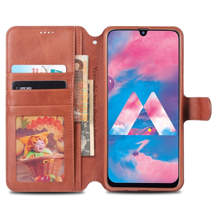 For Galaxy A40s / M30 AZNS Calf Texture Magnetic Horizontal Flip PU Leather Case with Holder & Card Slots & Photo Frame