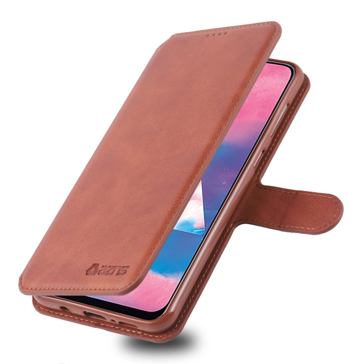 For Galaxy A40s / M30 AZNS Calf Texture Magnetic Horizontal Flip PU Leather Case with Holder & Card Slots & Photo Frame