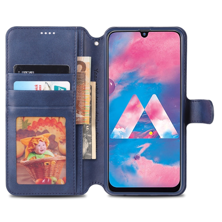 For Galaxy A40s / M30 AZNS Calf Texture Magnetic Horizontal Flip PU Leather Case with Holder & Card Slots & Photo Frame