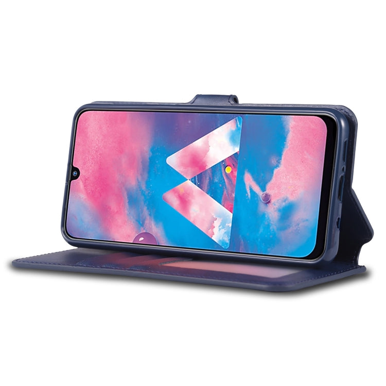 For Galaxy A40s / M30 AZNS Calf Texture Magnetic Horizontal Flip PU Leather Case with Holder & Card Slots & Photo Frame