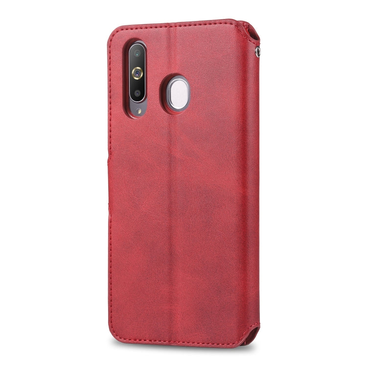 For Galaxy A40s / M30 AZNS Calf Texture Magnetic Horizontal Flip PU Leather Case with Holder & Card Slots & Photo Frame