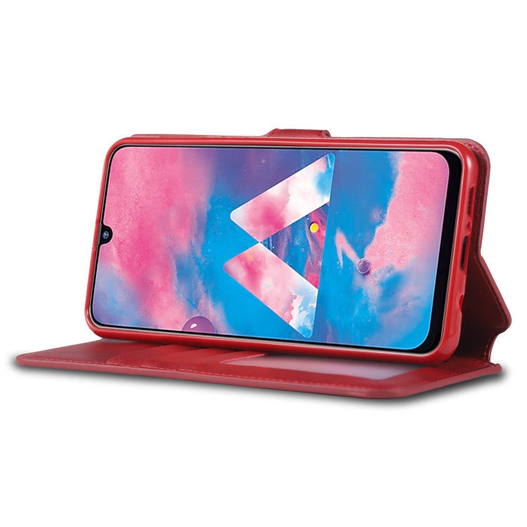 For Galaxy A40s / M30 AZNS Calf Texture Magnetic Horizontal Flip PU Leather Case with Holder & Card Slots & Photo Frame
