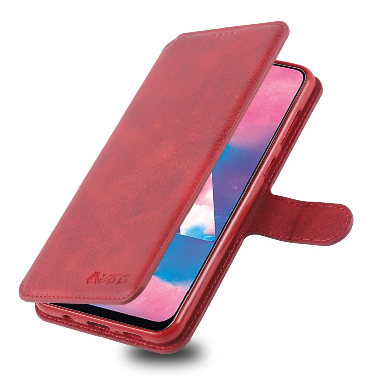 For Galaxy A40s / M30 AZNS Calf Texture Magnetic Horizontal Flip PU Leather Case with Holder & Card Slots & Photo Frame