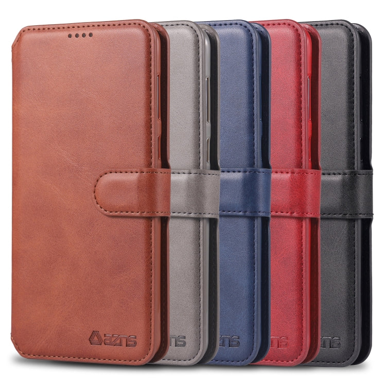 For Galaxy A40s / M30 AZNS Calf Texture Magnetic Horizontal Flip PU Leather Case with Holder & Card Slots & Photo Frame