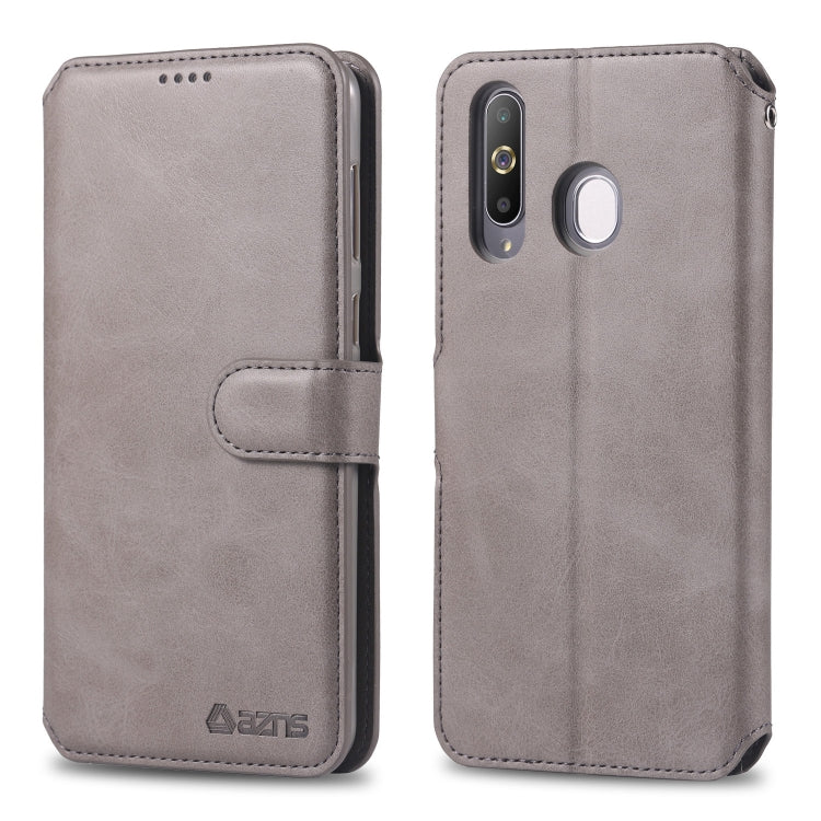 For Galaxy A40s / M30 AZNS Calf Texture Magnetic Horizontal Flip PU Leather Case with Holder & Card Slots & Photo Frame