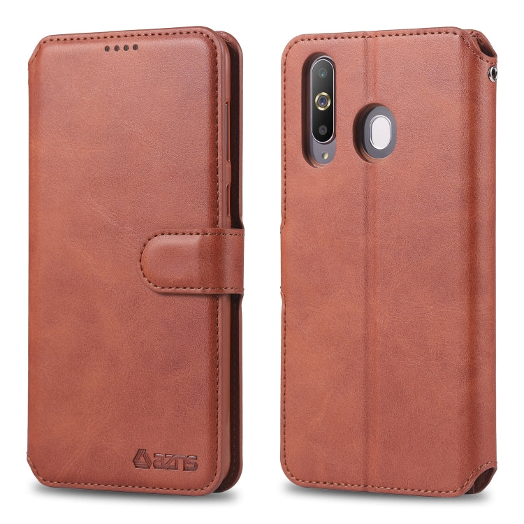For Galaxy A60 / M40 AZNS Calf Texture Magnetic Horizontal Flip PU Leather Case with Holder & Card Slots & Photo Frame