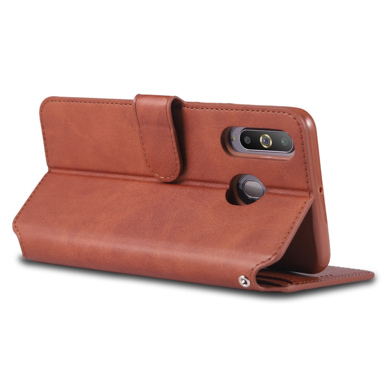 For Galaxy A60 / M40 AZNS Calf Texture Magnetic Horizontal Flip PU Leather Case with Holder & Card Slots & Photo Frame