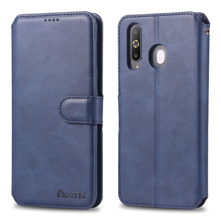 For Galaxy A60 / M40 AZNS Calf Texture Magnetic Horizontal Flip PU Leather Case with Holder & Card Slots & Photo Frame