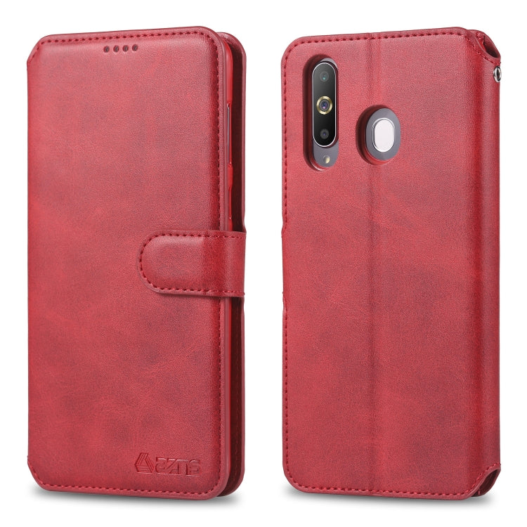 For Galaxy A60 / M40 AZNS Calf Texture Magnetic Horizontal Flip PU Leather Case with Holder & Card Slots & Photo Frame