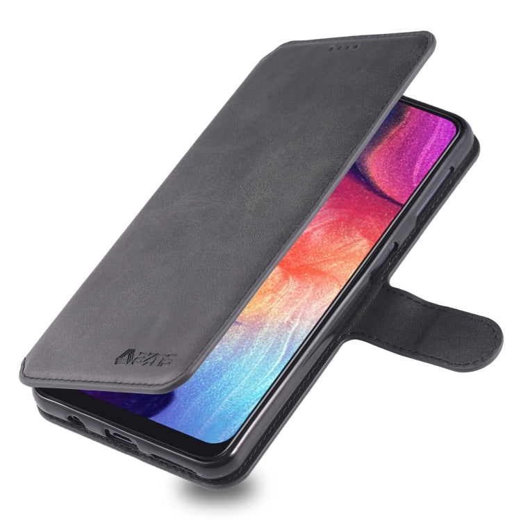 For Galaxy A70 / A7 2019 AZNS Calf Texture Magnetic Horizontal Flip PU Leather Case with Holder & Card Slots & Photo Frame