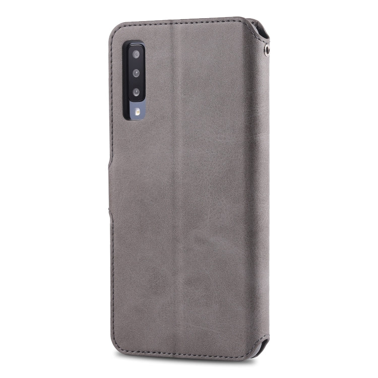 For Galaxy A70 / A7 2019 AZNS Calf Texture Magnetic Horizontal Flip PU Leather Case with Holder & Card Slots & Photo Frame