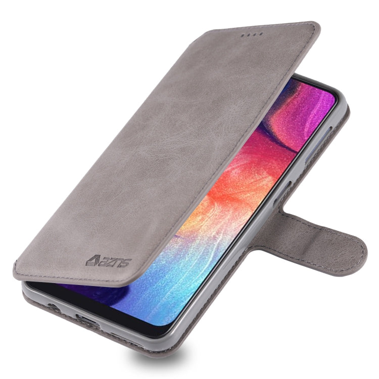 For Galaxy A70 / A7 2019 AZNS Calf Texture Magnetic Horizontal Flip PU Leather Case with Holder & Card Slots & Photo Frame