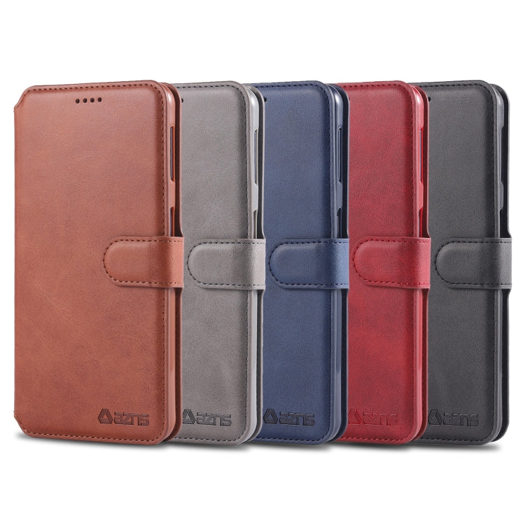 For Galaxy A70 / A7 2019 AZNS Calf Texture Magnetic Horizontal Flip PU Leather Case with Holder & Card Slots & Photo Frame
