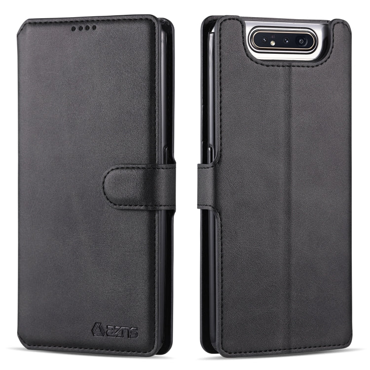 For Galaxy A80 / A90 AZNS Calf Texture Magnetic Horizontal Flip PU Leather Case with Holder & Card Slots & Photo Frame