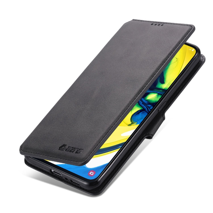 For Galaxy A80 / A90 AZNS Calf Texture Magnetic Horizontal Flip PU Leather Case with Holder & Card Slots & Photo Frame