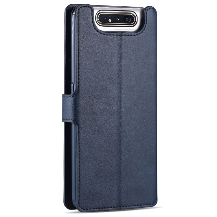 For Galaxy A80 / A90 AZNS Calf Texture Magnetic Horizontal Flip PU Leather Case with Holder & Card Slots & Photo Frame