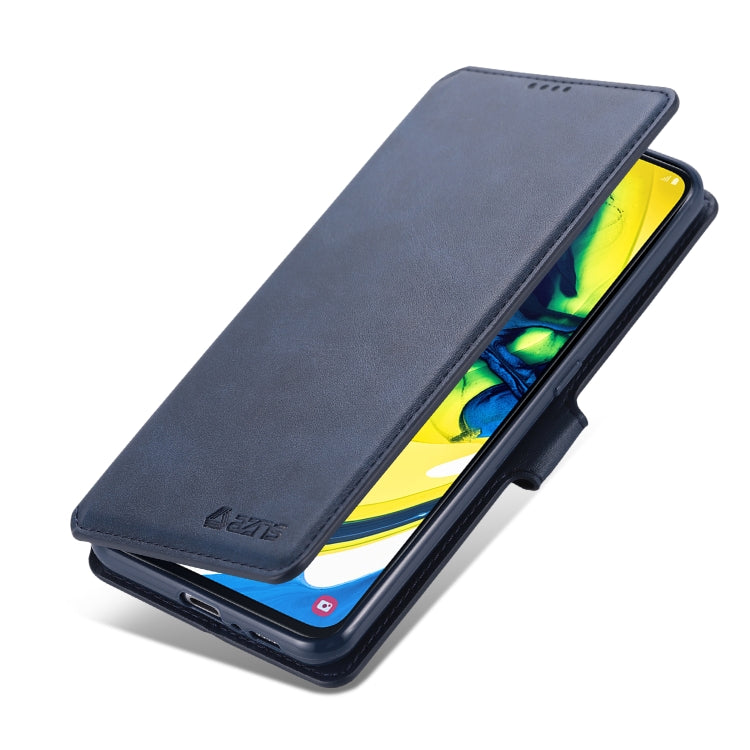 For Galaxy A80 / A90 AZNS Calf Texture Magnetic Horizontal Flip PU Leather Case with Holder & Card Slots & Photo Frame