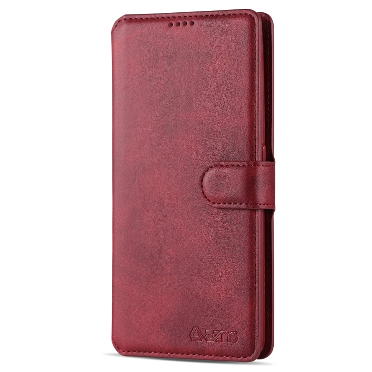 For Galaxy A80 / A90 AZNS Calf Texture Magnetic Horizontal Flip PU Leather Case with Holder & Card Slots & Photo Frame