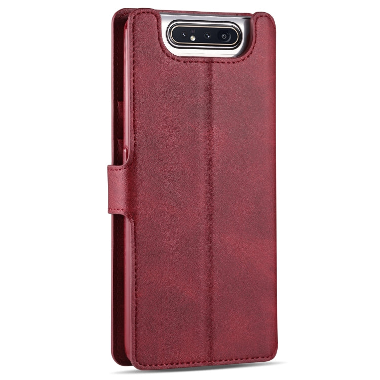 For Galaxy A80 / A90 AZNS Calf Texture Magnetic Horizontal Flip PU Leather Case with Holder & Card Slots & Photo Frame