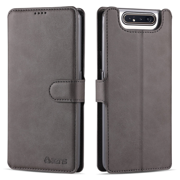 For Galaxy A80 / A90 AZNS Calf Texture Magnetic Horizontal Flip PU Leather Case with Holder & Card Slots & Photo Frame