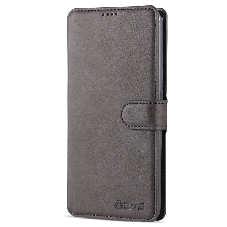 For Galaxy A80 / A90 AZNS Calf Texture Magnetic Horizontal Flip PU Leather Case with Holder & Card Slots & Photo Frame