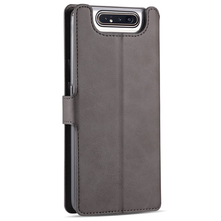 For Galaxy A80 / A90 AZNS Calf Texture Magnetic Horizontal Flip PU Leather Case with Holder & Card Slots & Photo Frame