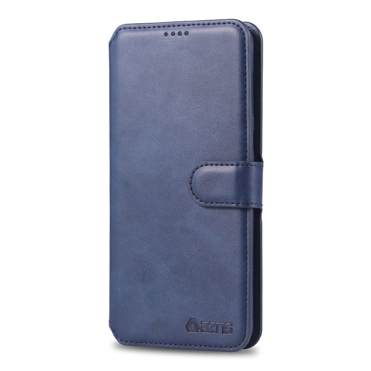 For Galaxy M20 AZNS Calf Texture Magnetic Horizontal Flip PU Leather Case with Holder & Card Slots & Photo Frame