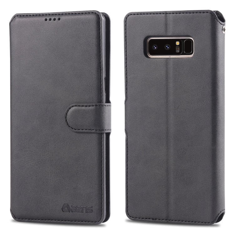 For Galaxy Note 8 AZNS Calf Texture Magnetic Horizontal Flip PU Leather Case with Holder & Card Slots & Photo Frame