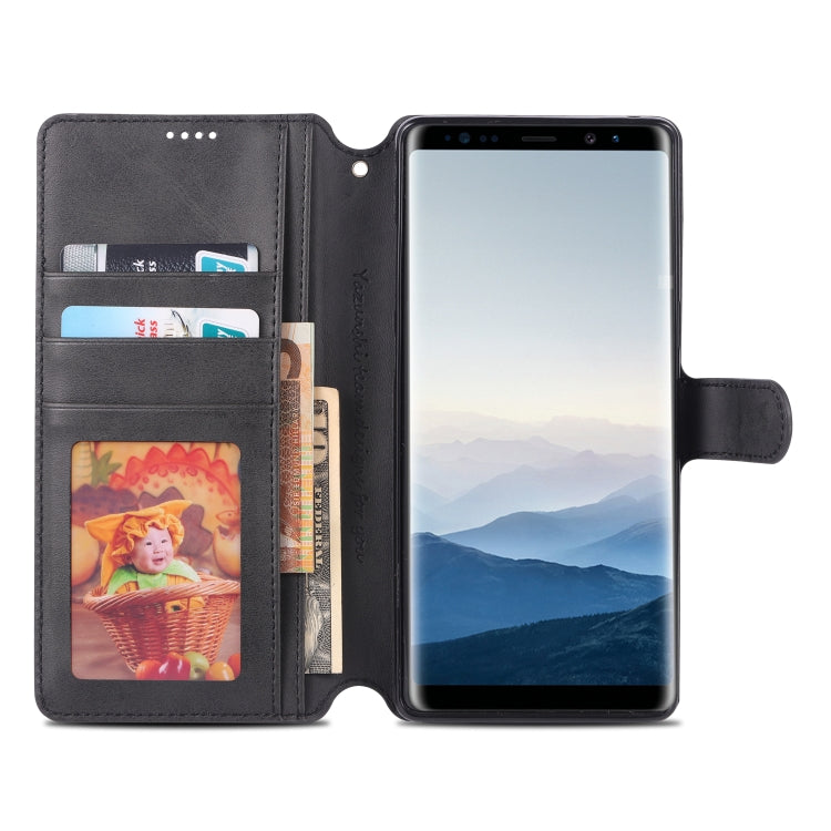 For Galaxy Note 8 AZNS Calf Texture Magnetic Horizontal Flip PU Leather Case with Holder & Card Slots & Photo Frame
