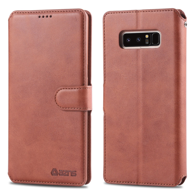 For Galaxy Note 8 AZNS Calf Texture Magnetic Horizontal Flip PU Leather Case with Holder & Card Slots & Photo Frame