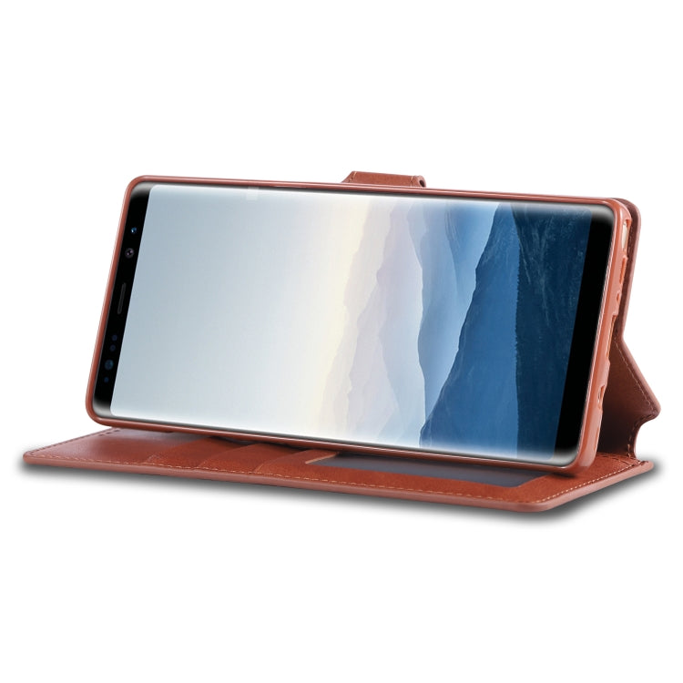 For Galaxy Note 8 AZNS Calf Texture Magnetic Horizontal Flip PU Leather Case with Holder & Card Slots & Photo Frame