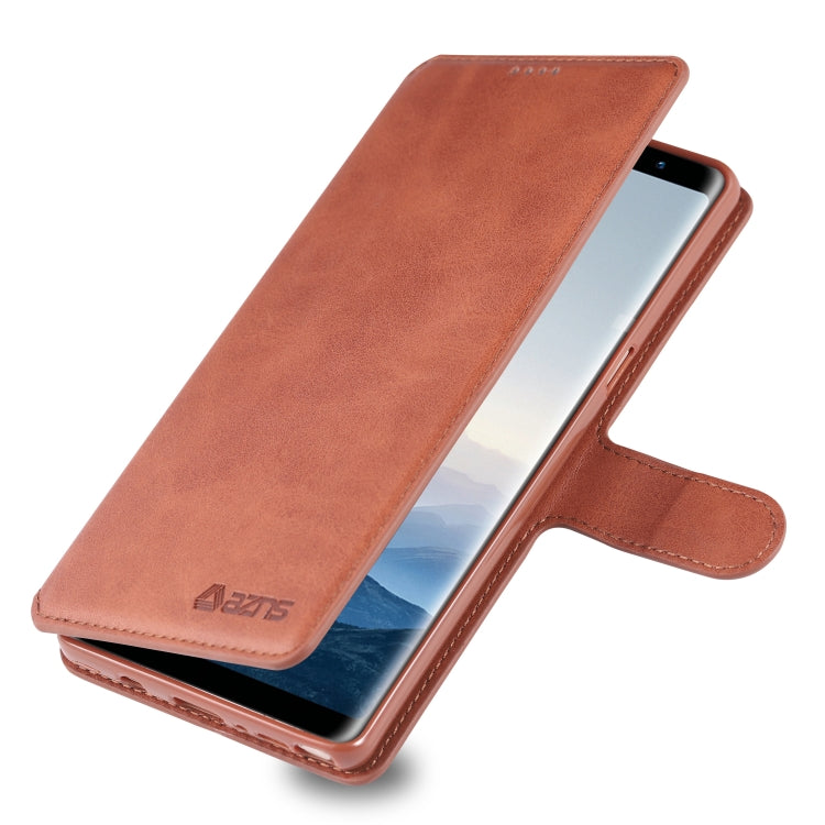 For Galaxy Note 8 AZNS Calf Texture Magnetic Horizontal Flip PU Leather Case with Holder & Card Slots & Photo Frame
