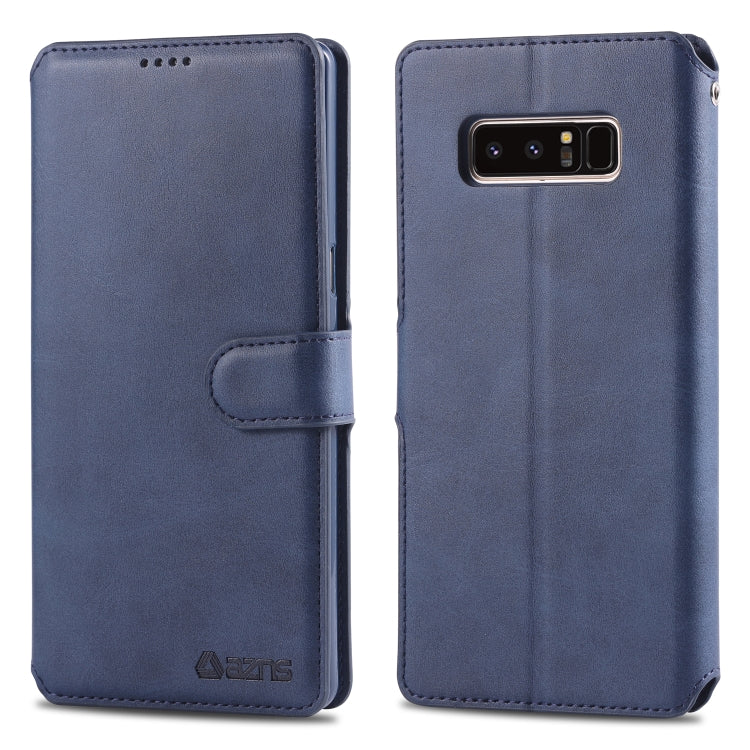 For Galaxy Note 8 AZNS Calf Texture Magnetic Horizontal Flip PU Leather Case with Holder & Card Slots & Photo Frame