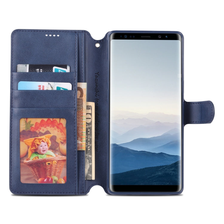 For Galaxy Note 8 AZNS Calf Texture Magnetic Horizontal Flip PU Leather Case with Holder & Card Slots & Photo Frame
