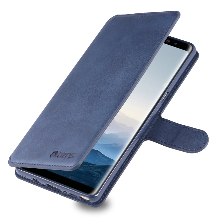 For Galaxy Note 8 AZNS Calf Texture Magnetic Horizontal Flip PU Leather Case with Holder & Card Slots & Photo Frame