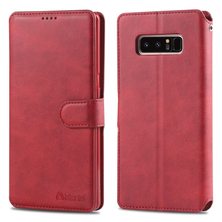 For Galaxy Note 8 AZNS Calf Texture Magnetic Horizontal Flip PU Leather Case with Holder & Card Slots & Photo Frame