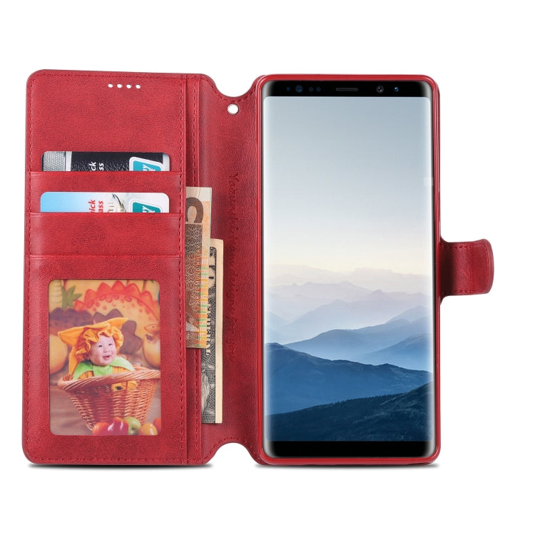 For Galaxy Note 8 AZNS Calf Texture Magnetic Horizontal Flip PU Leather Case with Holder & Card Slots & Photo Frame