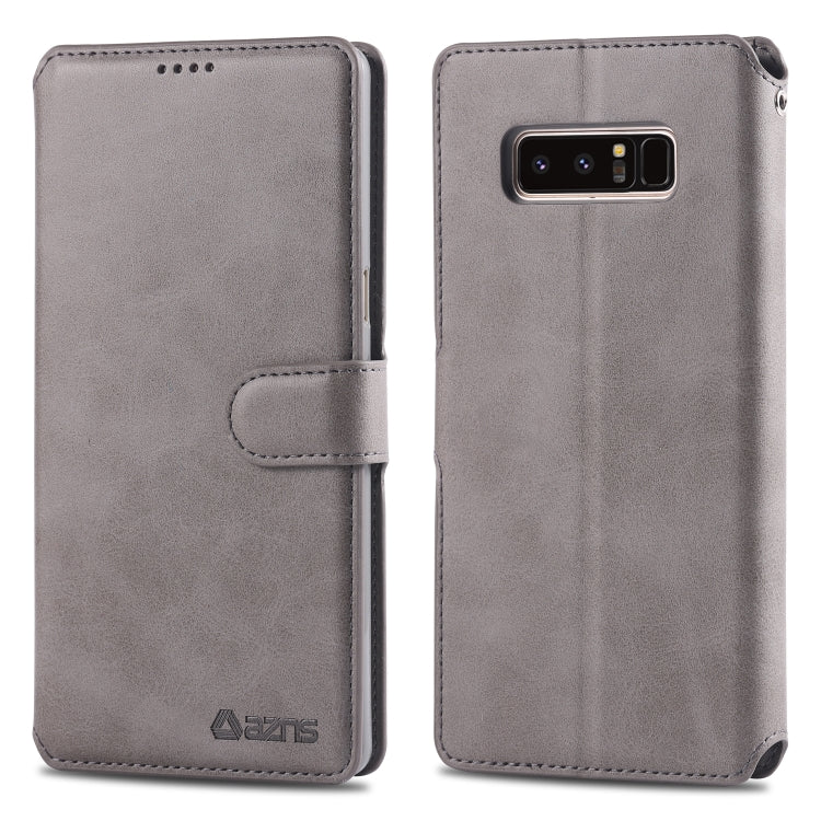 For Galaxy Note 8 AZNS Calf Texture Magnetic Horizontal Flip PU Leather Case with Holder & Card Slots & Photo Frame