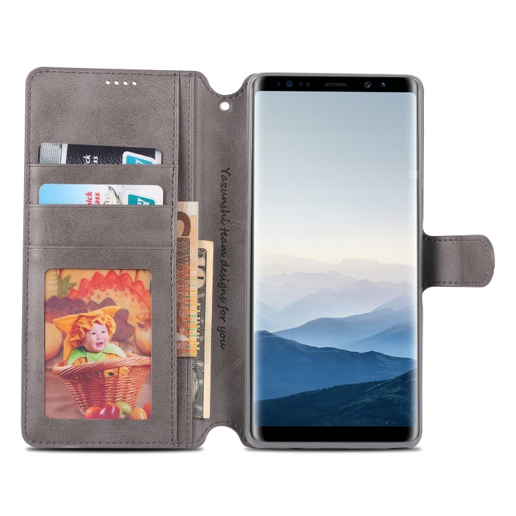 For Galaxy Note 8 AZNS Calf Texture Magnetic Horizontal Flip PU Leather Case with Holder & Card Slots & Photo Frame