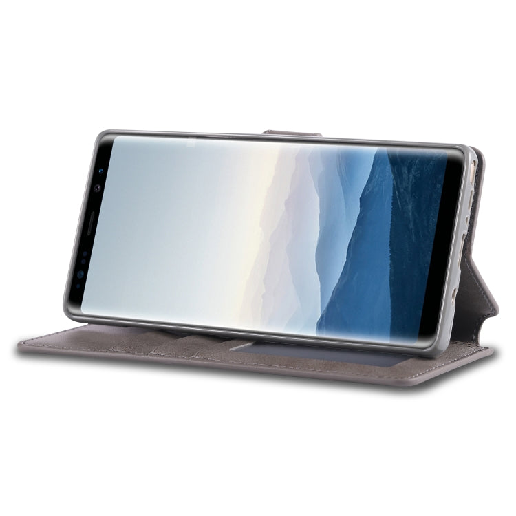 For Galaxy Note 8 AZNS Calf Texture Magnetic Horizontal Flip PU Leather Case with Holder & Card Slots & Photo Frame